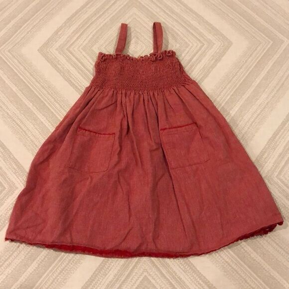 Petit Bateau Red Baby Girl Sundress - Picture 1 of 7